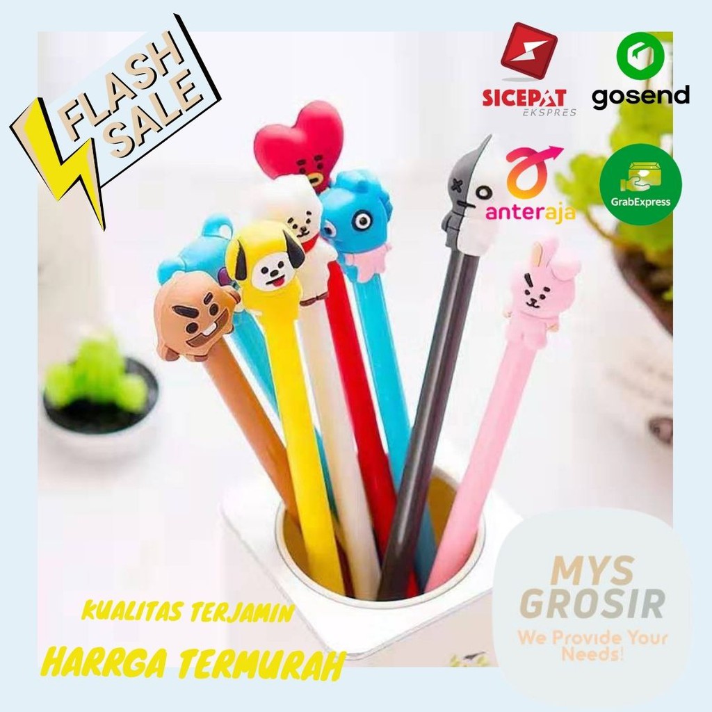 Pulpen Fancy Gel Pena Karakter Pen Cartoon Perlengkapan Sekolah Stationary COD Pulpen pen standard B