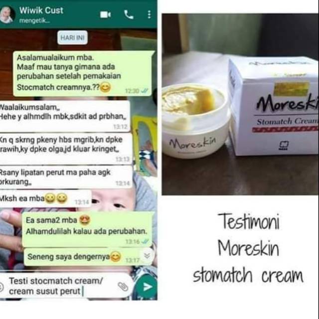 Moreskin stomach cream NASA