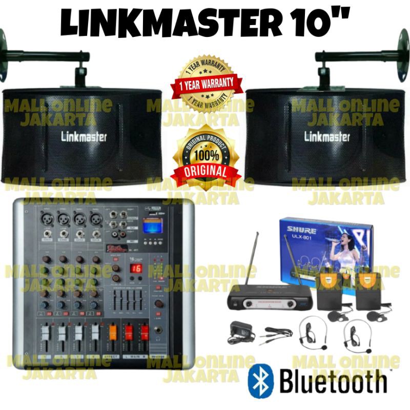 Paket sound system linkmaster 10 inch Power 4 channel clip on wireless