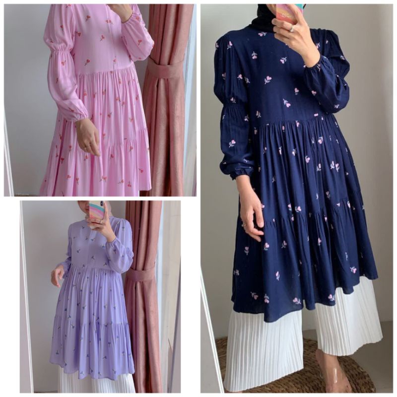Cerry Tunik Rayon Viscose  Premium Motif Terbaru