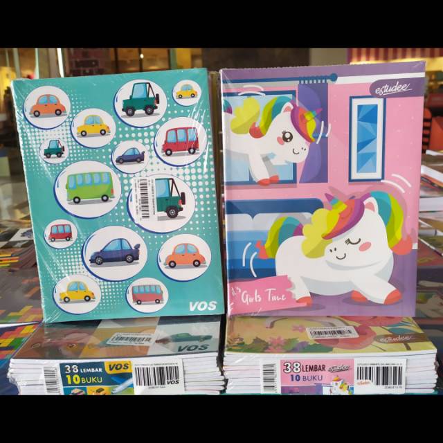 

BUKU TULIS ESTUDEE 38 LEMBAR ISI 10 MOTIF MOBIL DAN LITTLE PONY