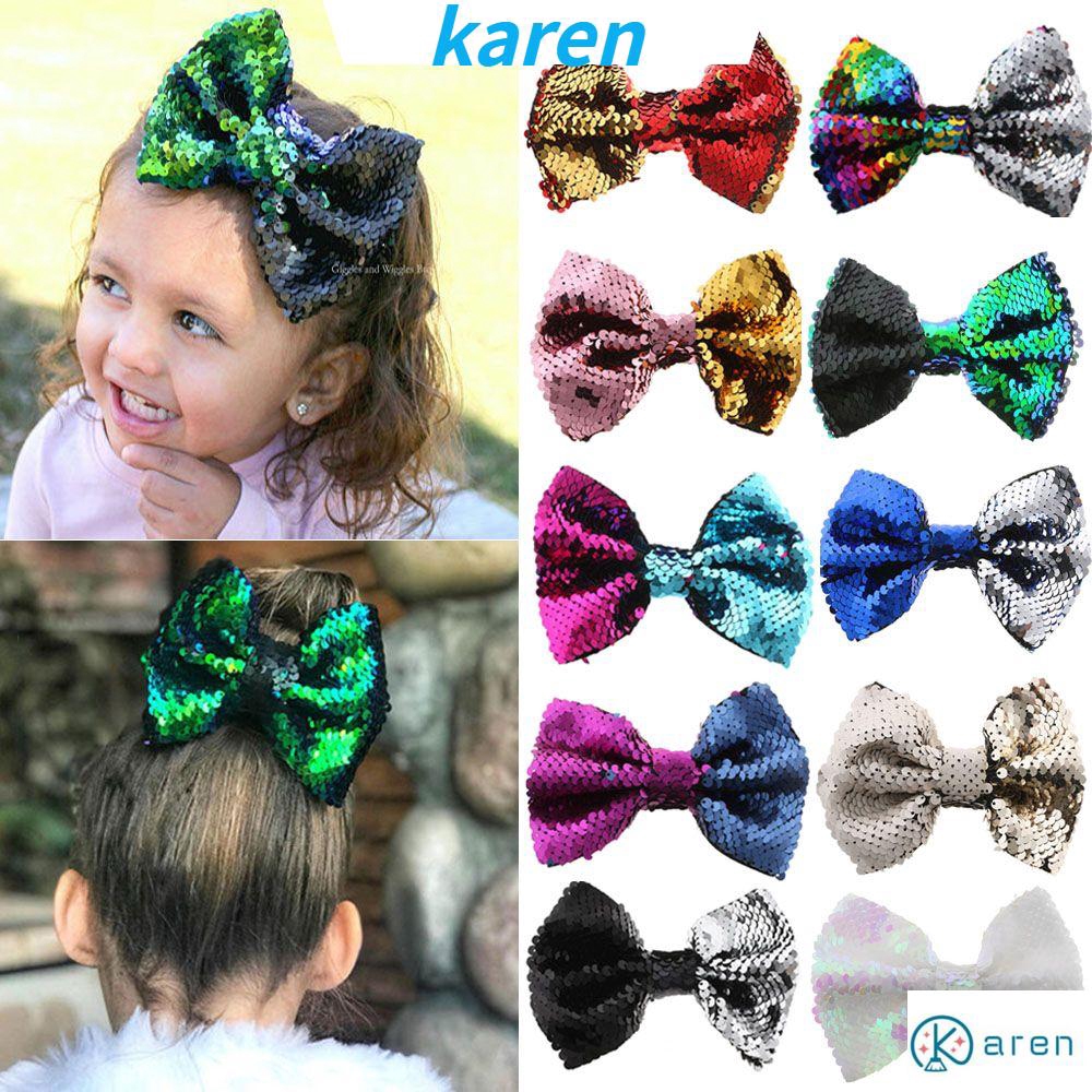 KAREN Hair Clip Jepit Rambut Desain Pita  Sequin Multi 