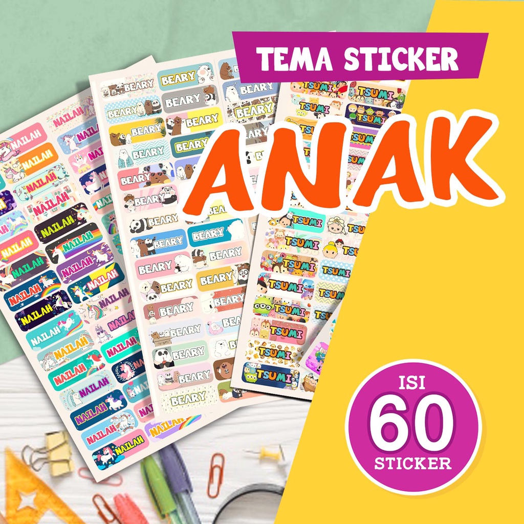 

Sticker nama anak -60 pcs