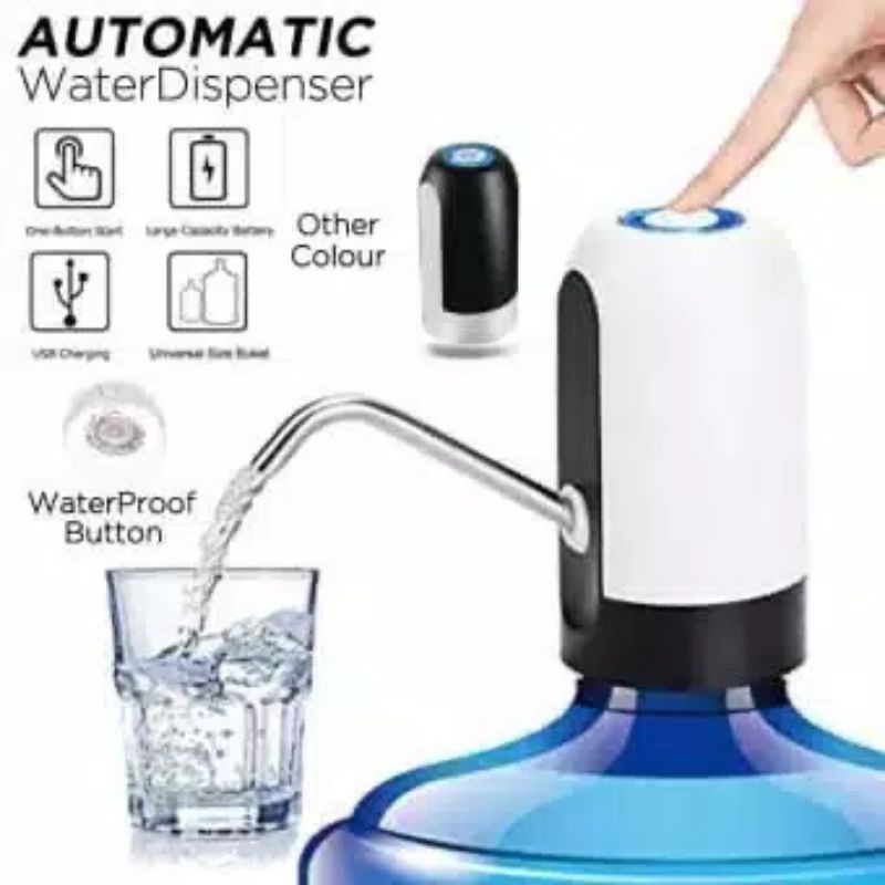 Dispenser Air Minum Elektrik LED / Electric Water Bottle Pump / Pompa Galon Electric usb charger cas