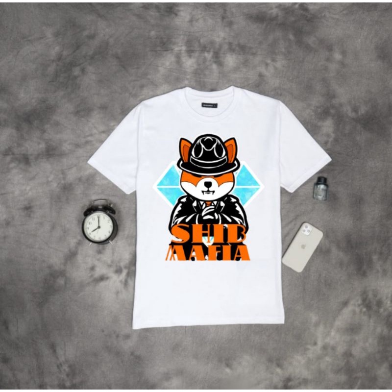 KAOS SHIB MAFIA KAOS CRYPTO SHIBA INU BAJU KOMUNITAS/BAHAN KATUN