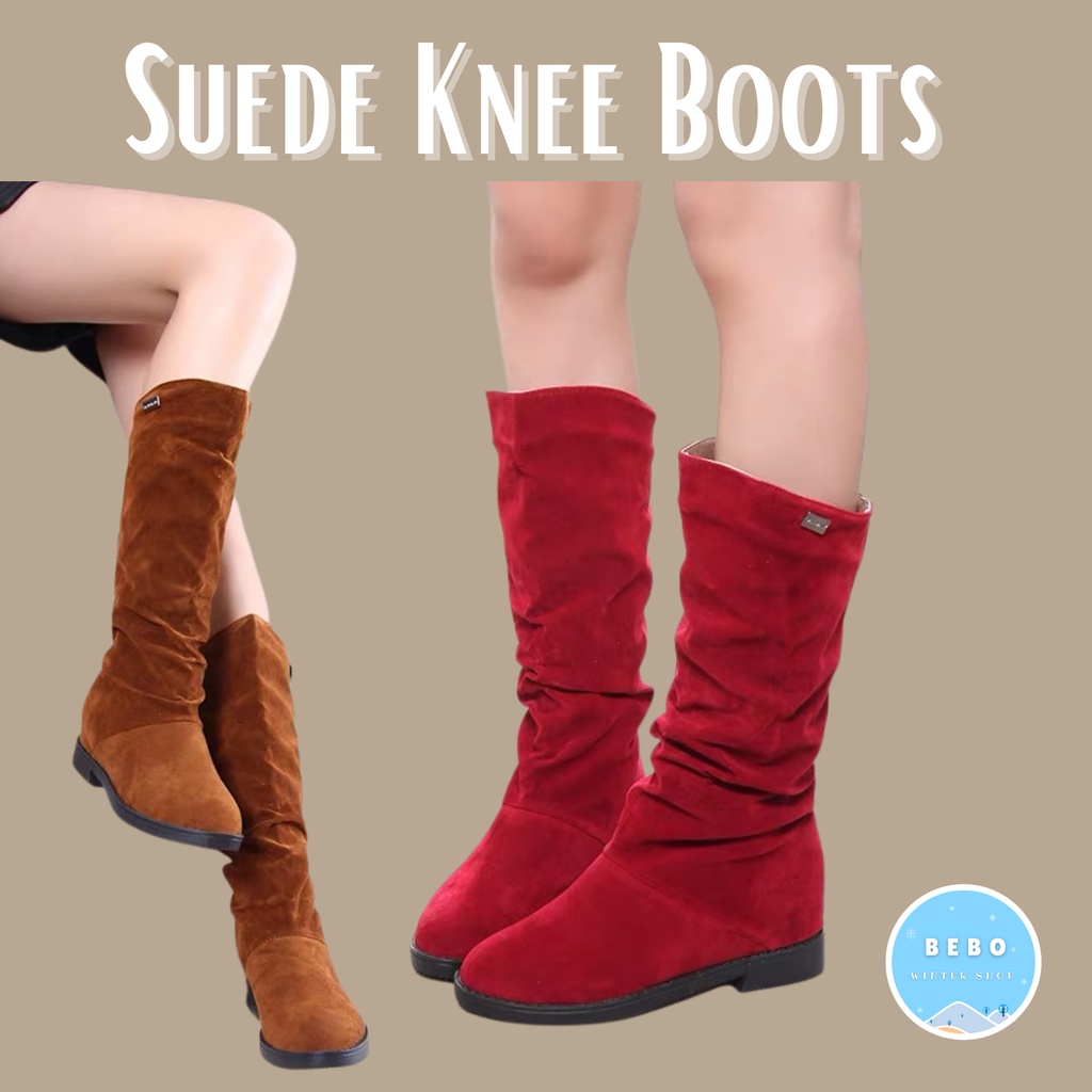 Sepatu boots sebetis musim dingin Winter knee boots calf boots women