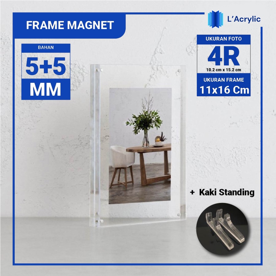 FRAME / BINGKAI / DISPLAY FOTO AKRILIK UKURAN 4R / FRAME FOTO 4R