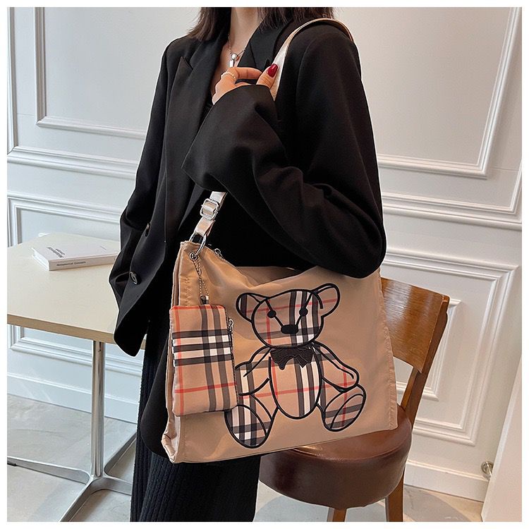 BJ43321 (2IN1) - BLACKGD/BLACKLINE/KHAKIGD/KHAKILINE - TAS BAHU SHOULDERBAG SALE BEAR WANITA FASHION IMPORT MODIS ELEGAN TERMURAH TERLARIS TERBARU BAGSTORE JAKARTA TAS BATAM BQ3321 EL5585 LT1989