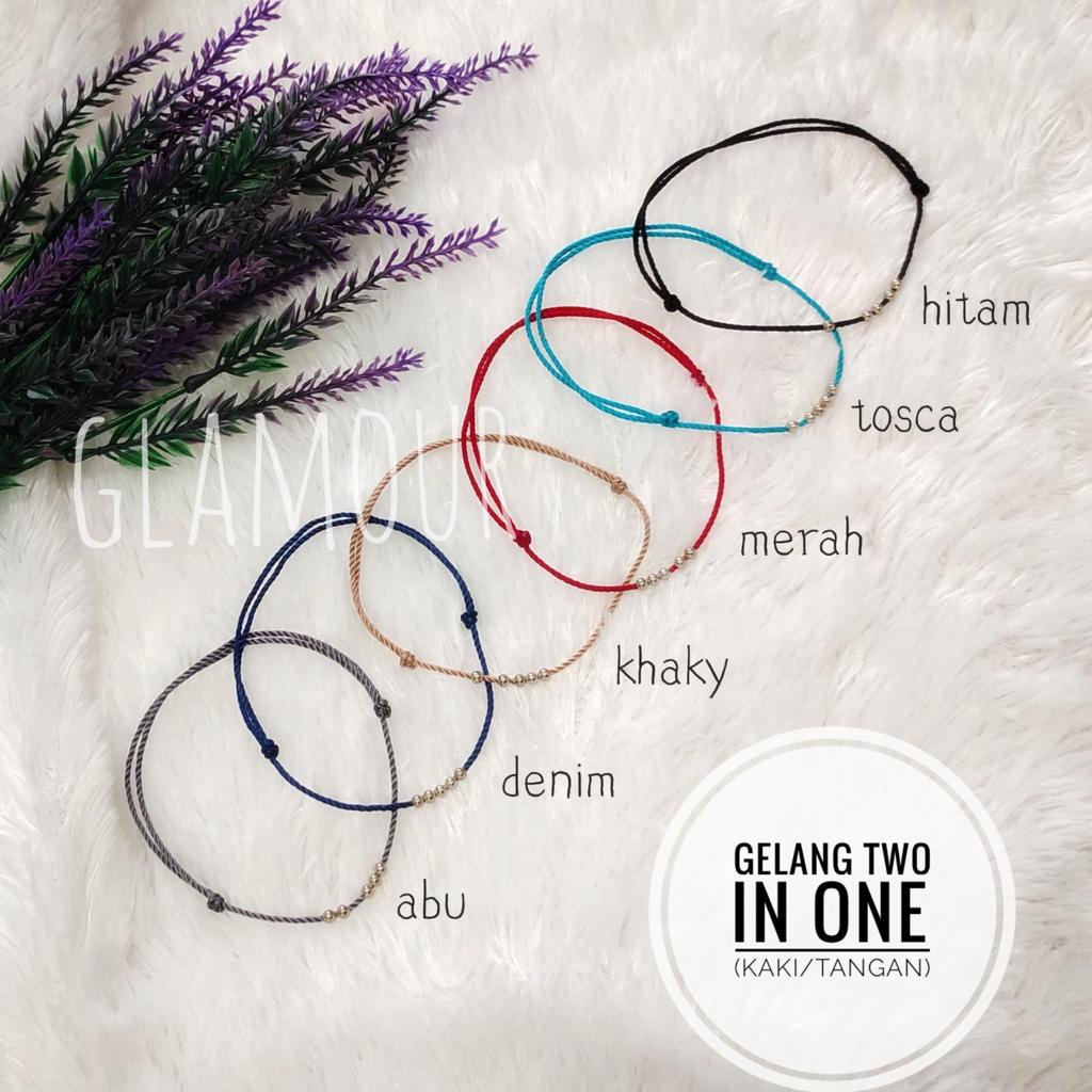 ￼GELANG UNISEX ( gelang simple /  tali handmade )/ basic angklet Bahan Nylon