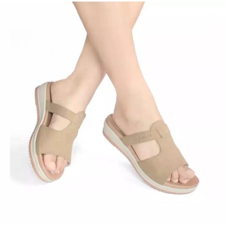 rizkiana olshop - sandal wedges terbaru wanita / sandal kekinian / sandal selop wanita