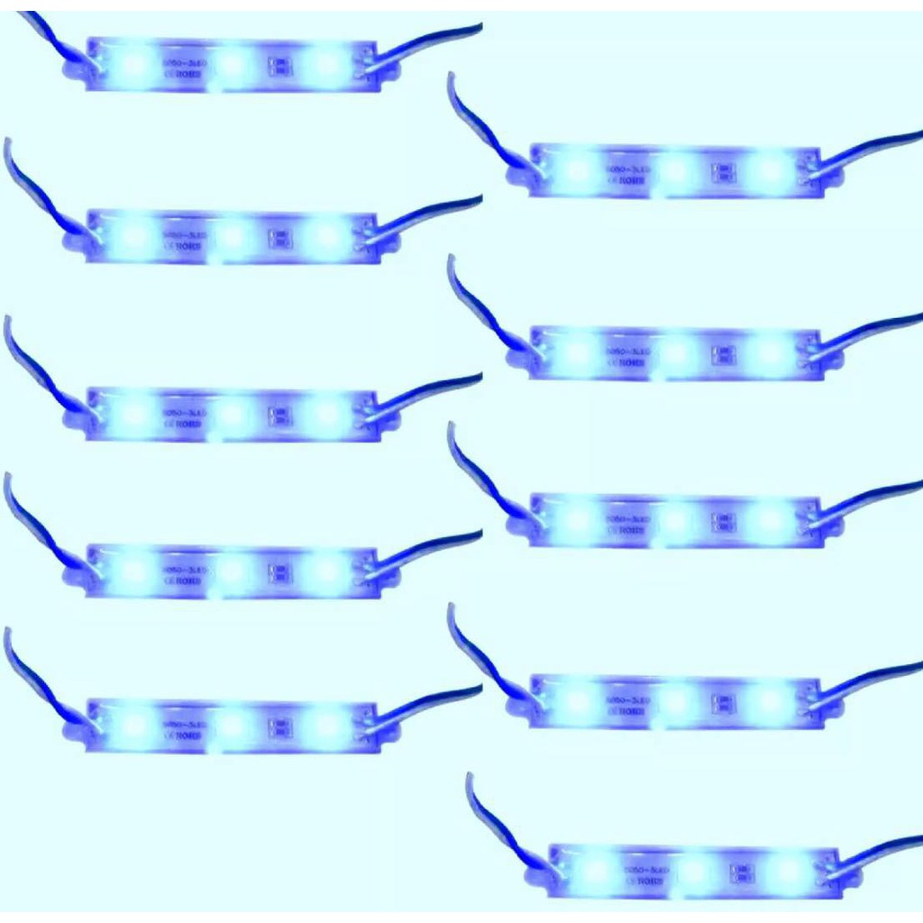LAMPU LED MODUL 3 MATA STRIP MODULE LED CHIP DC12 VOLT -1.4 WATT PER 1 PCS LAMPU ( 3 MATA STRIP )