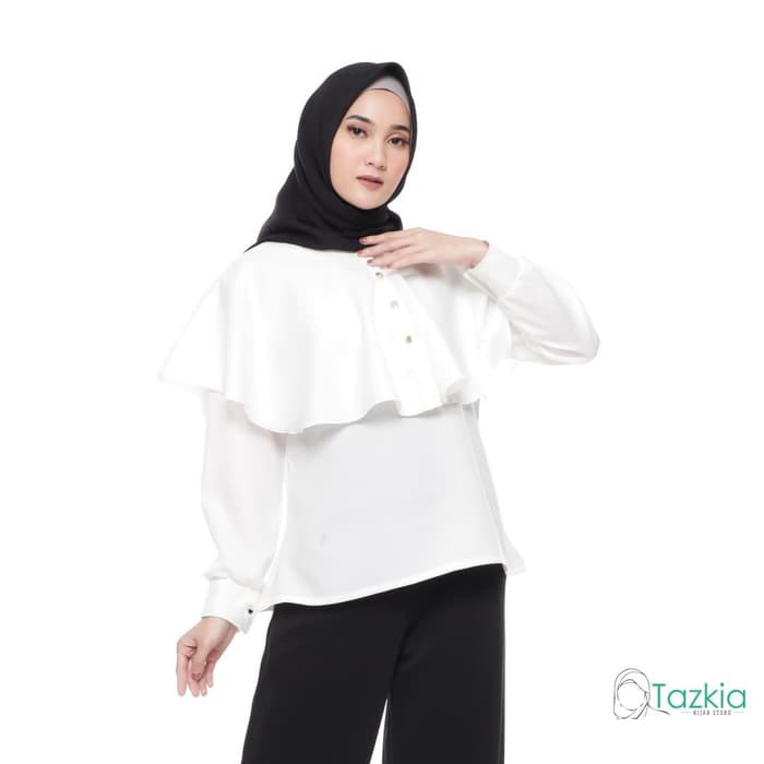 Atasan Muslim Wanita | Button Cape | Blouse Original | Tazkia Hijab