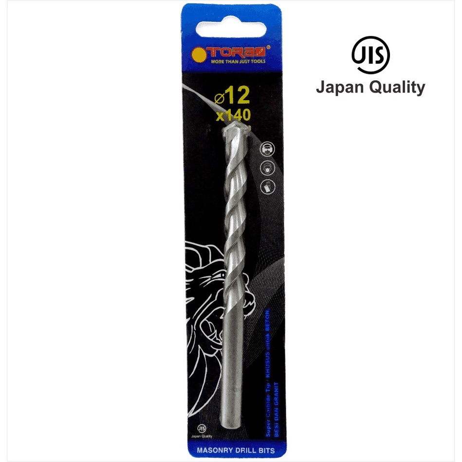 TORA Mata Bor 12 x 140 MM Khusus Beton / Besi / Granit Super Carbide