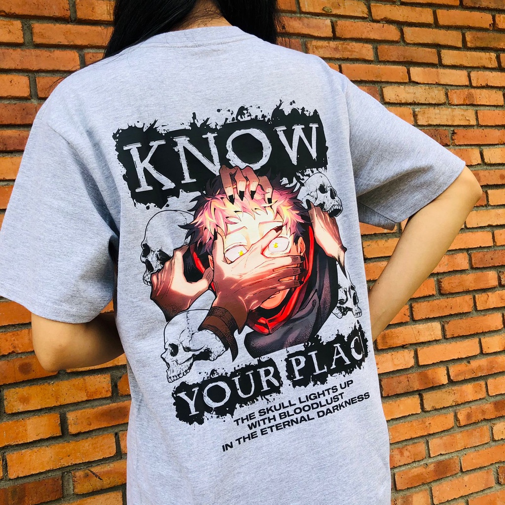 Kaos Yuji Sukuna Skull Anime Manga Jujutsu Kaisen Premium Unisex