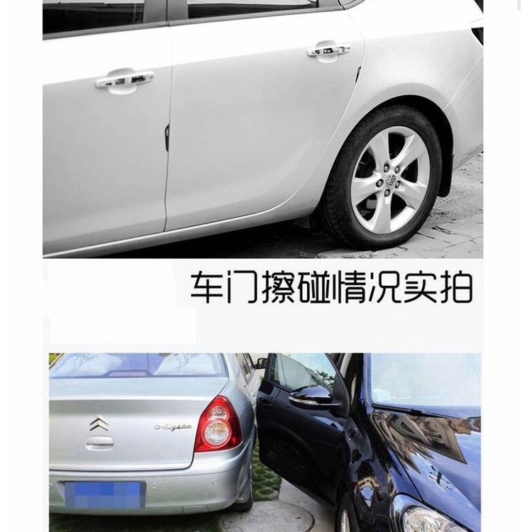 Slim Door Guard Car Door Bumper 8 pcs Black, White, Transparan, Pelindung pintu mobil