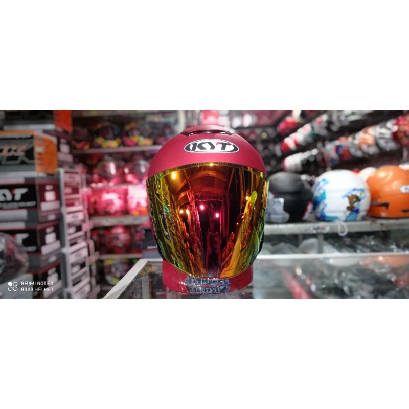 Helm kyt kyoto r red dof paket ganteng 100% original sni-dot-6