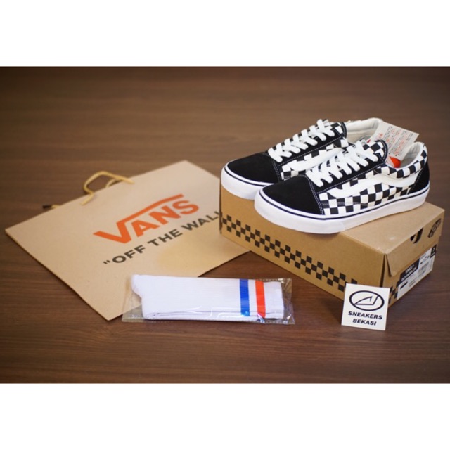 VANS OLDSKOOL BLACK WHITE CHECKERBOARD DX V36CL+ ( JAPAN MARKET )