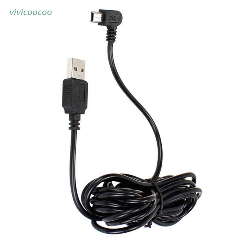 VIVI   3.5M USB Type-A to Mini 5Pin Right Angle Charging Cable for GPS Navigator