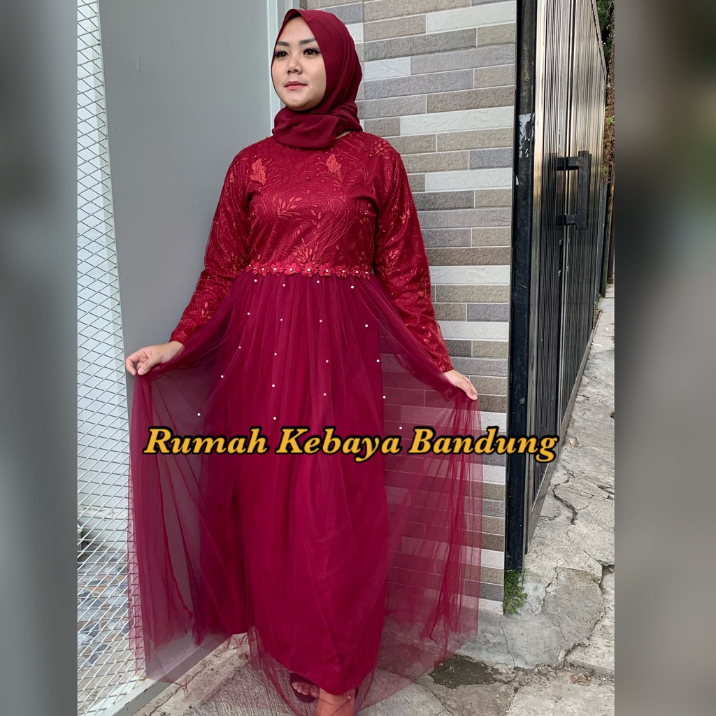 EVELINE MAXI TILE MOTIF BRUKAT MUTIARA FULL ORI BY SHAKIRA REAL PIC GAUN PESTA RUMAH KEBAYA BANDUNG RUMAH SONGKET BANDUNG