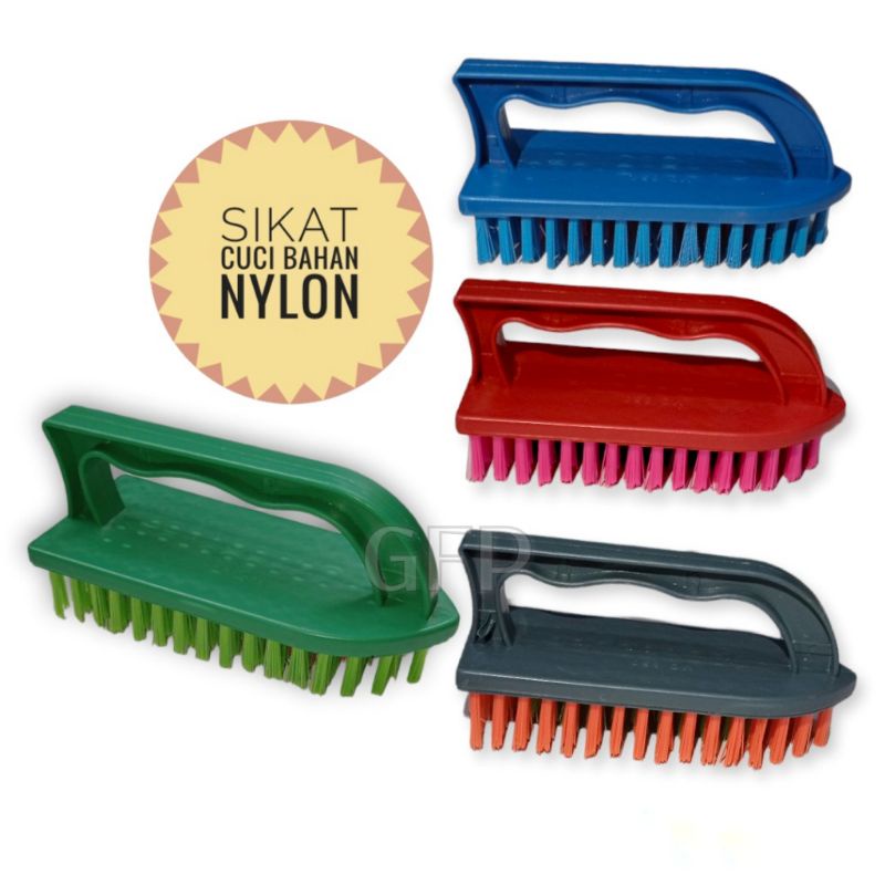 SIKAT CUCI MODEL SETRIKA - Sikat Pembersih Lantai WC Toilet Bahan Nilon - Sikat Pegangan Plastik Karpet