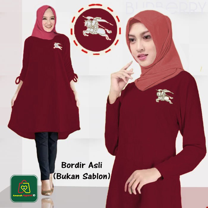 Baju Atasan Wanita Muslim TUNIK MYB3RRY Babyterry Size XL - XXXL / 09040-09046