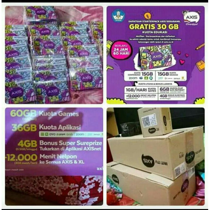 Kartu Perdana Axis 100GB 60H Game Unlimited, (Bisa Cod)