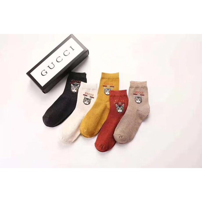 FAUZIAH_SHOP62 JUAL KAOS KAKI GUCCI CAT ORANGE TERPOPULER