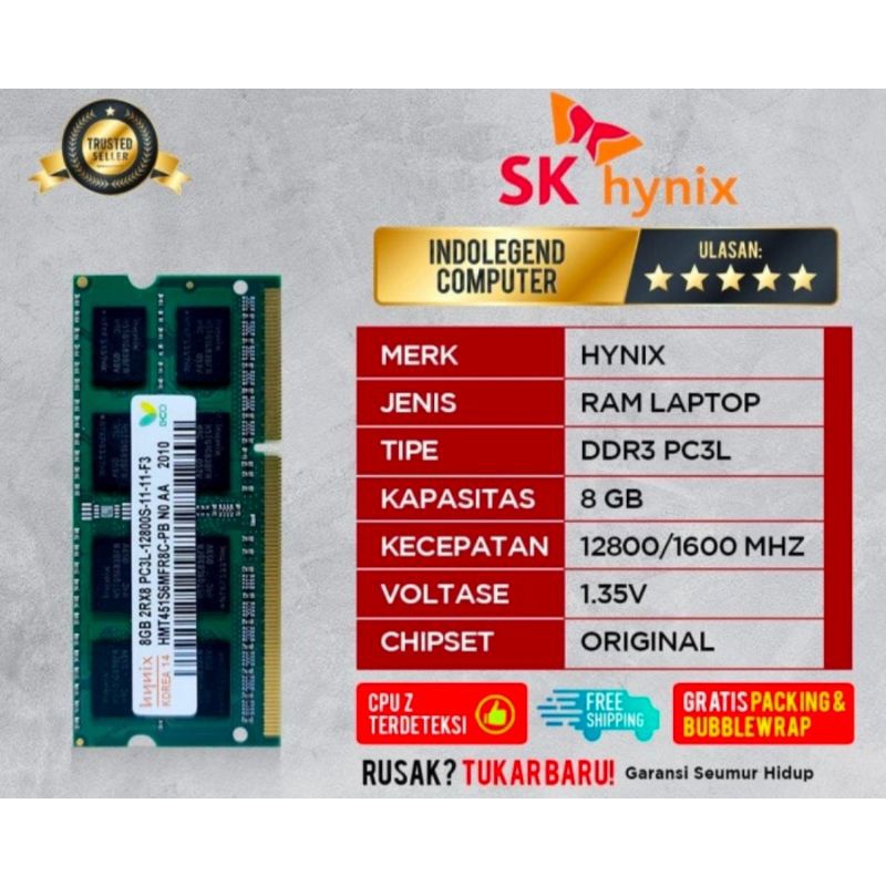 SODIM HYNIX DDR4 8GB PC4-21300/2666MHZ