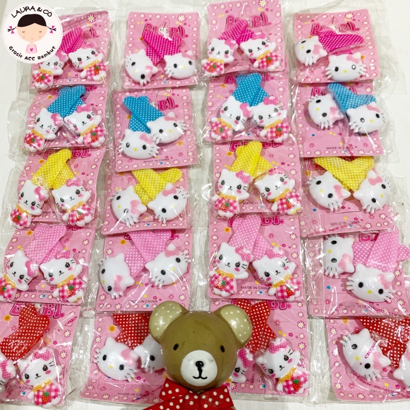 Jepit tip top helo kitty isi 10pc grosir lusinan