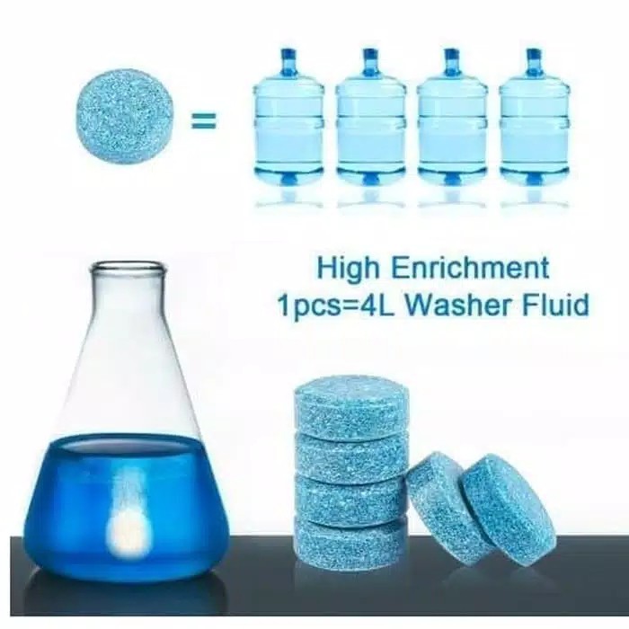 Sabun Tablet Pembersih Kaca Mobil Glass Cleaner / sabun wiper Toilet Closet Blue Biru Obat Anti Jamur Soap