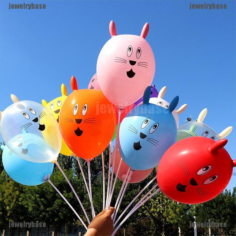 10pcs Balon latex Bentuk Kelinci Ukuran 12 inch Untuk Mainan Anak