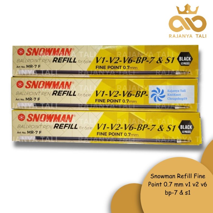 

TERBARU Snowman Refill Fine Point 0.7 mm v1 v2 v6 bp-7 & s1