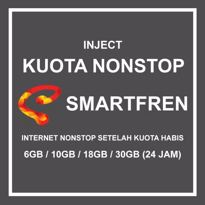 Inject Kuota Nonstop Smartfren 6gb 10gb 18gb 30gb Paket Data Internet Non Stop Aplikasi Shopee Indonesia