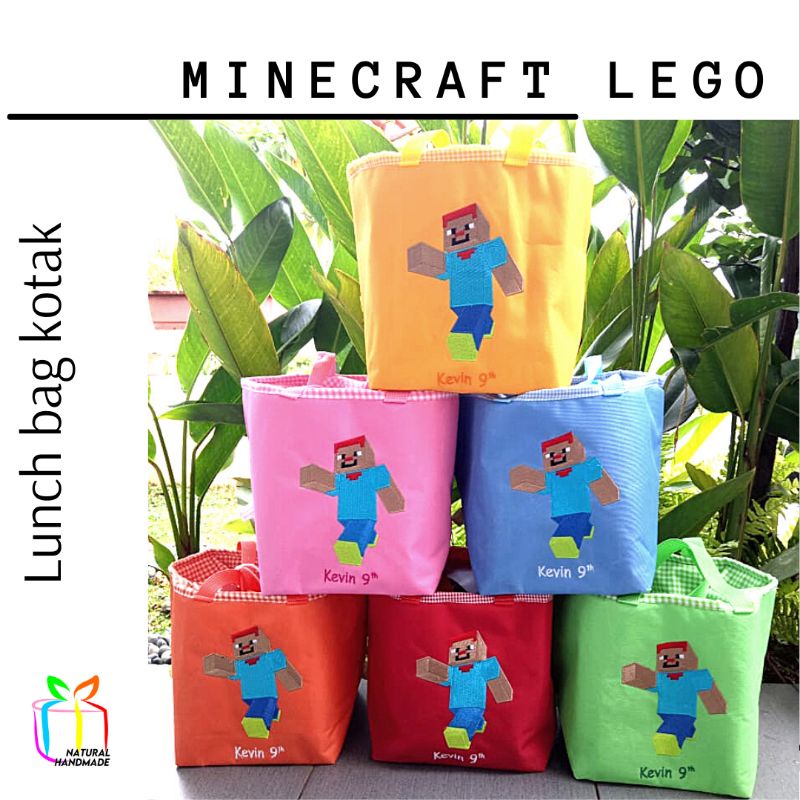 

GOODIE BAG ULANG TAHUN ANAK CUSTOM- LUNCH BAG KOTAK MINECRAFT