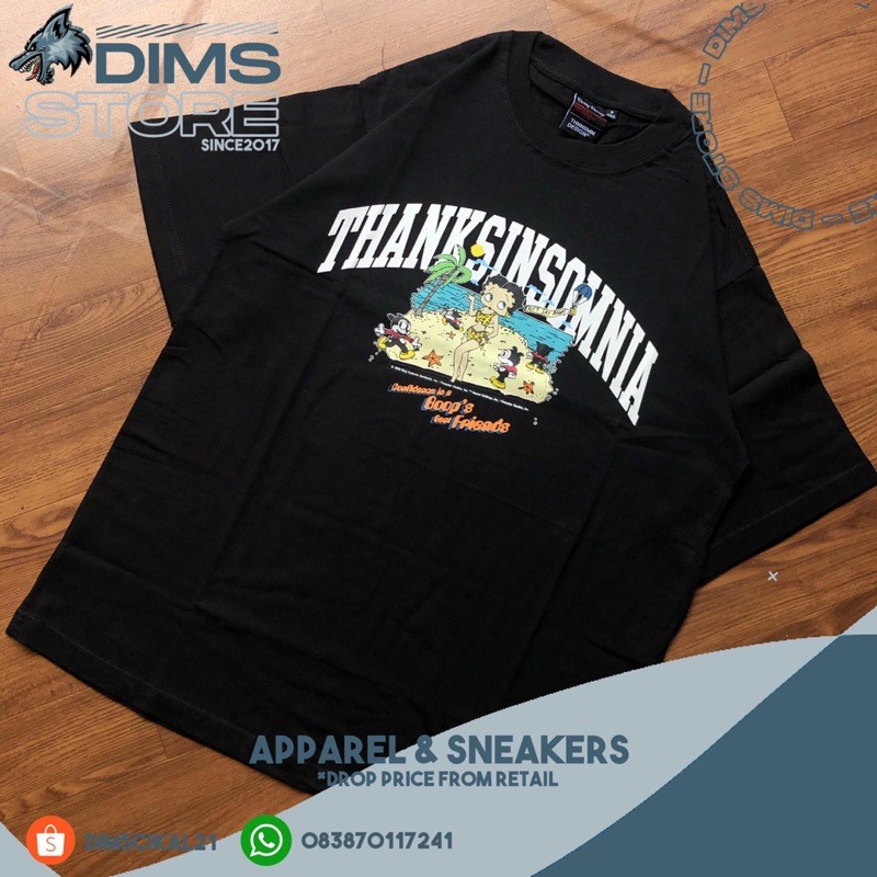 T-Shirt THANKSINSOMNIA X BETTY BOOP™️ Gruska Black UNISEX