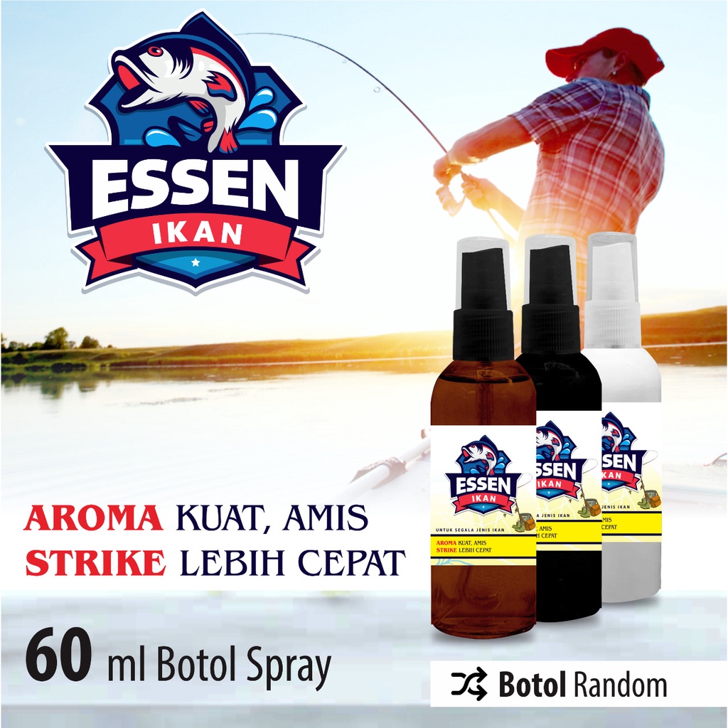 Essen Pancing Ikan Super Aroma Gurih Dan Amis Kemasan botol 60ml Spray