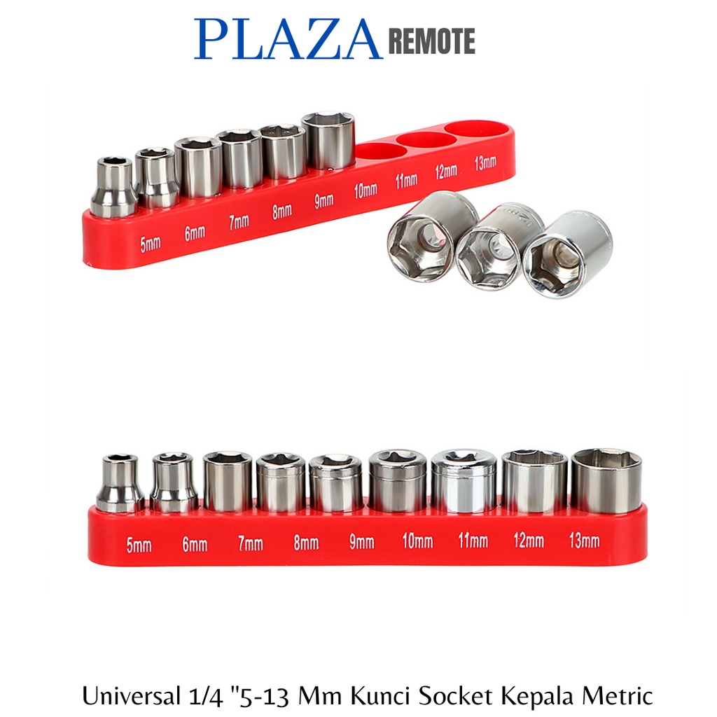 MATA KUNCI PAS HEXAGONAL SET 9 PC 5 - 13 MM 1/4 6.35 MM