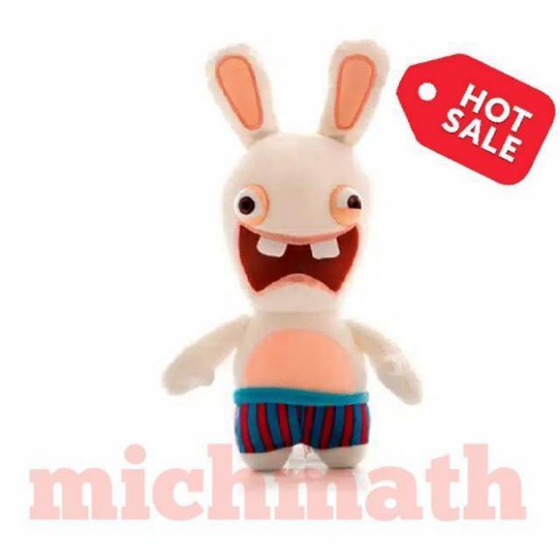 Boneka impor Rabbid Invasion boneka Rabbit kelinci lucu dari film Rabbids Invasion