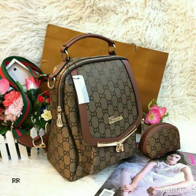 NEW FASHION Gucci ransel tas wanita murah dan trendy