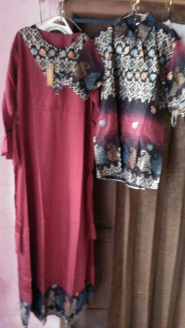 (couple Ready Anak)  Couple Batik 2537 Couple Azzahra Gamis Batik