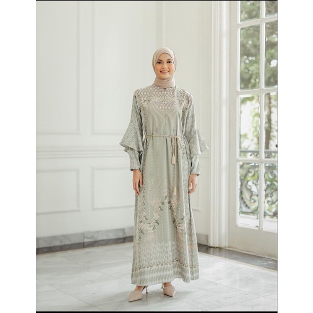 Gaudy Dress Sage size L by Geulis