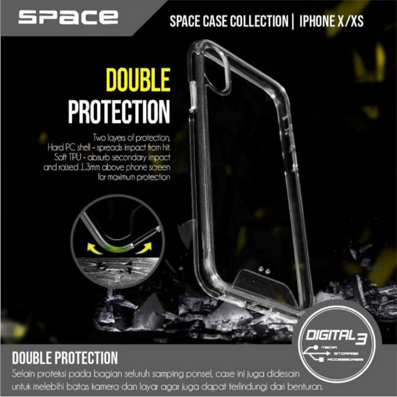 Military Case Space Iphone Xs Max Clear Casing Cover - UA