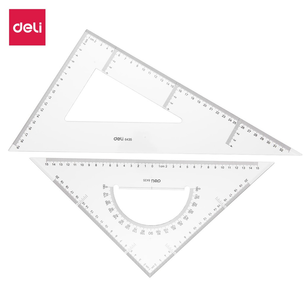 

Deli Set Square Transparent Graduation size: 33cm Metric graduation E6435