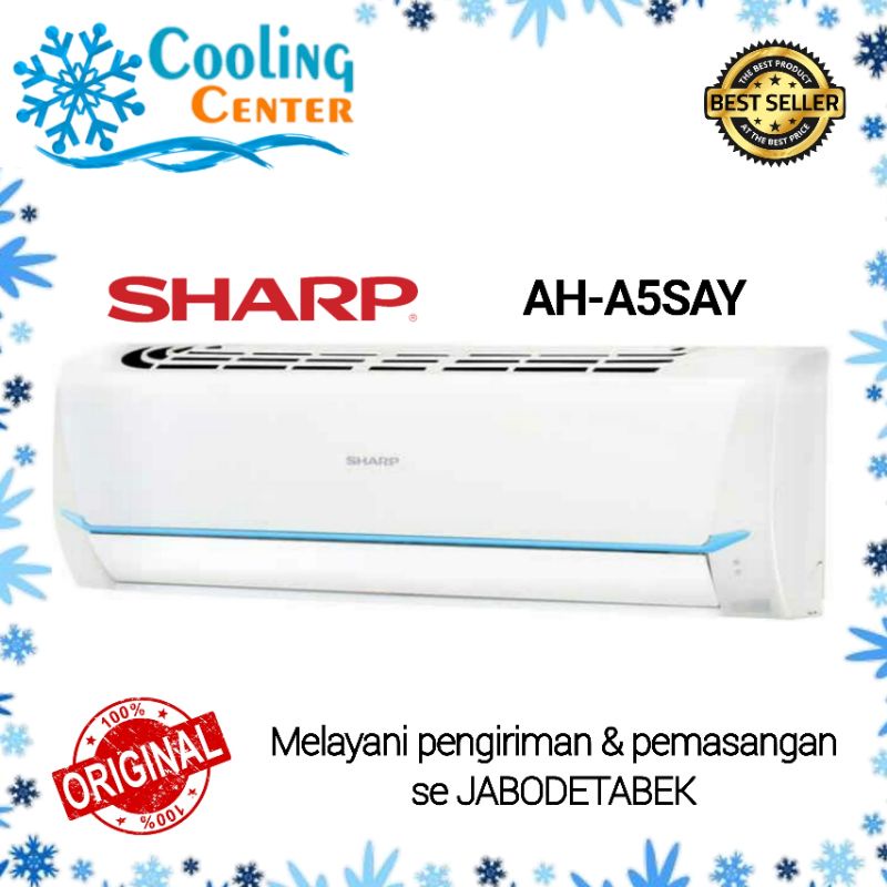 AC SHARP 1/2 pk THAILAND AH - A 5 SAY + PASANG INSTALASI 0.5 PK