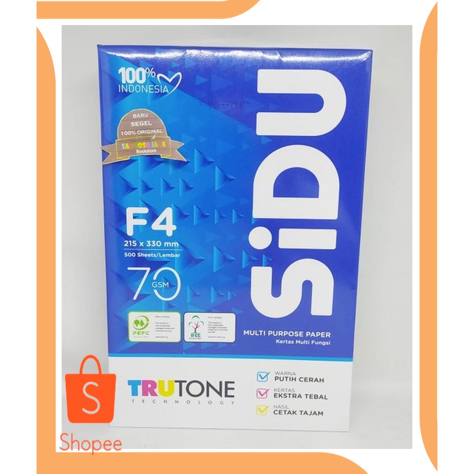 

Unik limited stock Kertas HVS F4 70 - 80 - 1 RIM - 500 Lembar - SIDU - CO Diskon