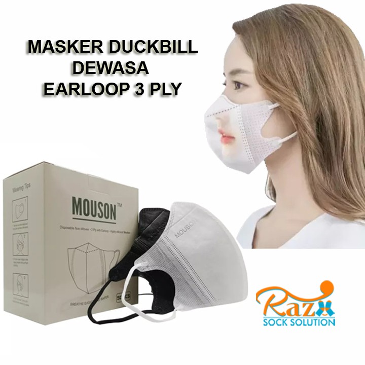 MASKER DUCKBILL EARLOOP MASKER MOUSON DEWASA
