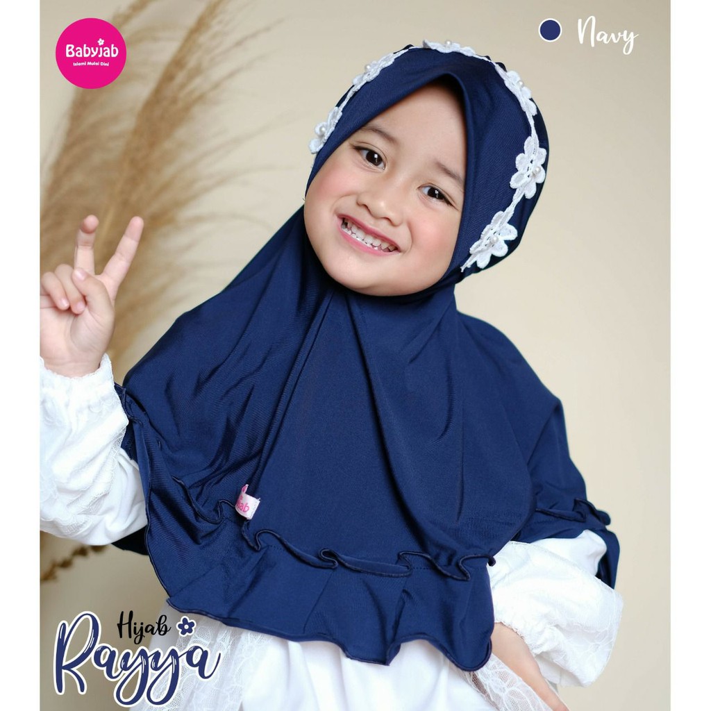 TERBARU Jilbab Anak Navy Biru  dongker  Bahan Kaos 