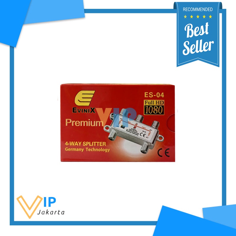 Terjamin Skyview Splitter 4 Way GS01-04 Cabang Antena UHF Parabola VIP