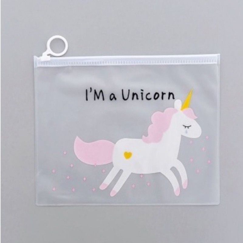 ZIPPER BAG UNICORN  POUCH/ TAS SERBAGUNA/ TEMPAT PENSIL
