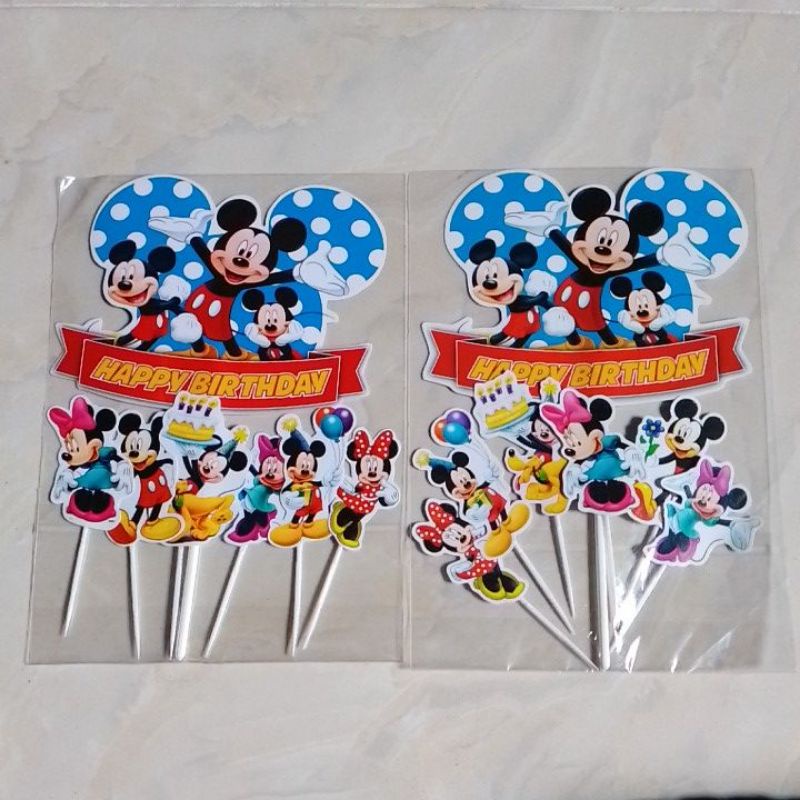 Topper ulang tahun/hiasan kue tart MIKI MOUSE